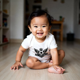 Aanpasbaar gevleugeld voetbal logo baby team romper