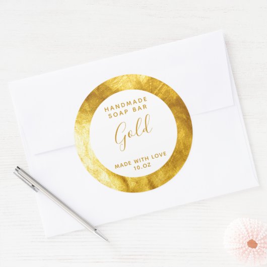 Aanpasbaar Gold Soap Label (Envelop)