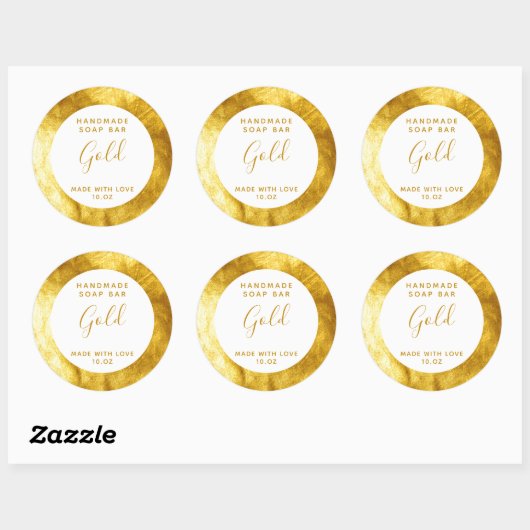 Aanpasbaar Gold Soap Label (Vel)