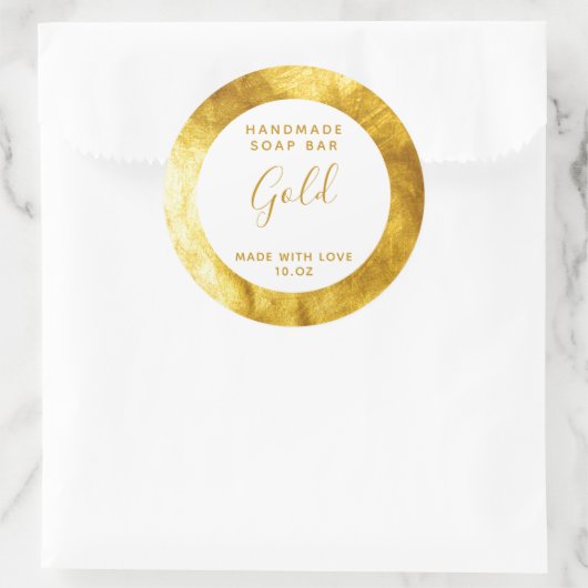 Aanpasbaar Gold Soap Label (Tas)