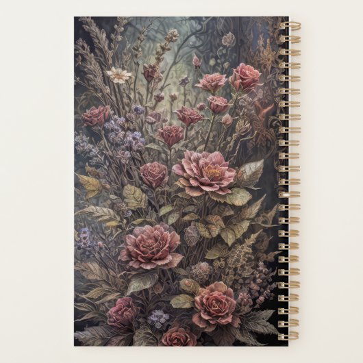 Aanpasbaar - "Gothic Witch Roos" Planner (Achterkant)