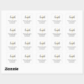 Aanpasbaar Gouden Monogram Welkom Vierkante Sticker (Vel)