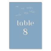 AANPASBAAR GRILLIG STRAND BRUILOFT TAFEL NUMMER KAART (Achterkant)