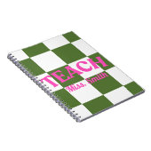 Aanpasbaar groen geruit notitieboek voor docenten (Rechterzijde)