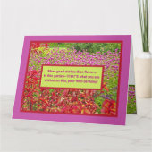 Aanpasbaar Groot Maat Happy 90th Verjaardag/bloeme Kaart (Voorkant)