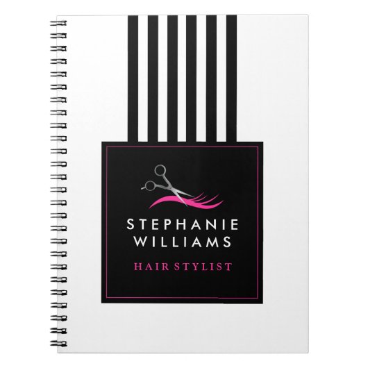 Aanpasbaar haarstylist notitieboek (Voorkant)