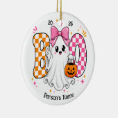 Aanpasbaar Halloween BOO Keramisch Ornament (Rechts)