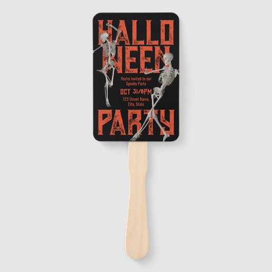 Aanpasbaar Halloween-dansfeest Handwaaier (Voorkant)