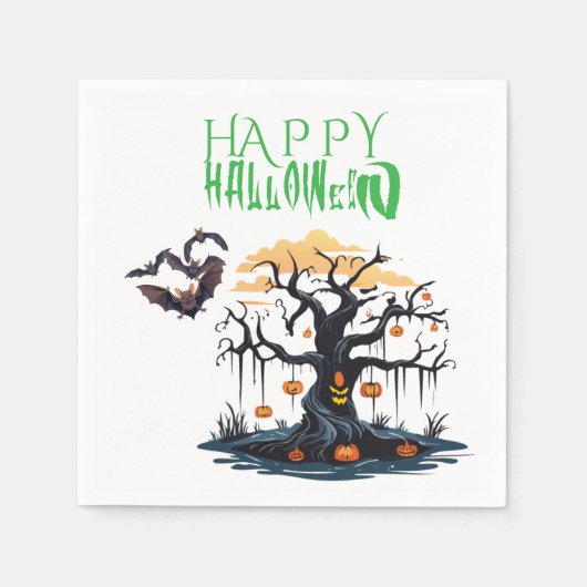 Aanpasbaar Halloween plezier Servet (Voorkant)