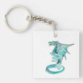 Aanpasbaar Hemelblauw Draak Mythisch Wezen Sleutelhanger