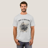 Aanpasbaar herenoverhemd met accordeonspeler t-shirt (Voorkant volledig)