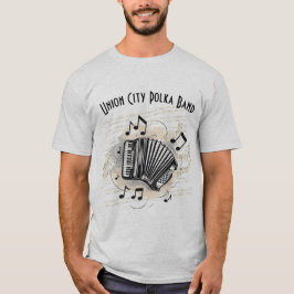 Aanpasbaar herenoverhemd met accordeonspeler t-shirt