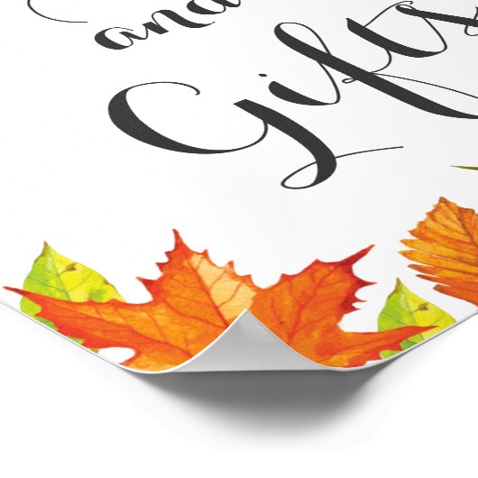 Aanpasbaar Herfst Bord, Herfstbladeren Decoratie (Hoek)