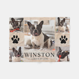 Aanpasbaar huisdierhond-herinneringsfoto-aandenken fleece deken