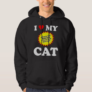AANPASBAAR Ik hou van mijn kat Hoodie