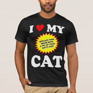AANPASBAAR Ik hou van mijn kat T-shirt