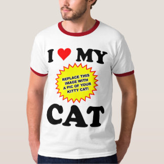 AANPASBAAR Ik hou van mijn kat T-shirt