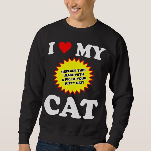 AANPASBAAR Ik hou van mijn kat Trui (Voorkant)