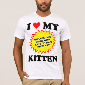AANPASBAAR Ik hou van mijn kitten T-shirt