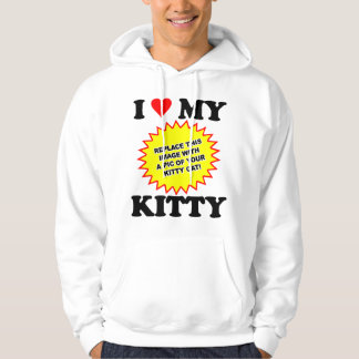 AANPASBAAR Ik hou van mijn kitty Hoodie