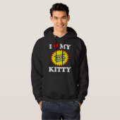 AANPASBAAR Ik hou van mijn kitty Hoodie (Voorkant volledig)