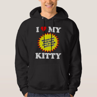 AANPASBAAR Ik hou van mijn kitty Hoodie