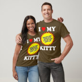 AANPASBAAR Ik hou van mijn kitty T-shirt (Unisex)