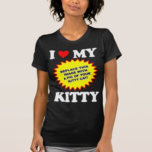 AANPASBAAR Ik hou van mijn kitty T-shirt (Voorkant)