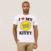 AANPASBAAR Ik hou van mijn kitty T-shirt (Voorkant volledig)