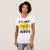 AANPASBAAR Ik hou van mijn kitty T-shirt (Voorkant volledig)