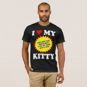 AANPASBAAR Ik hou van mijn kitty T-shirt (Voorkant volledig)