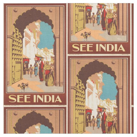 Aanpasbaar India reisweefsel Stof (Close Up)