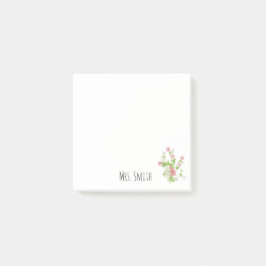 Aanpasbaar Initialen Bloemendesign  Post-it® Notes
