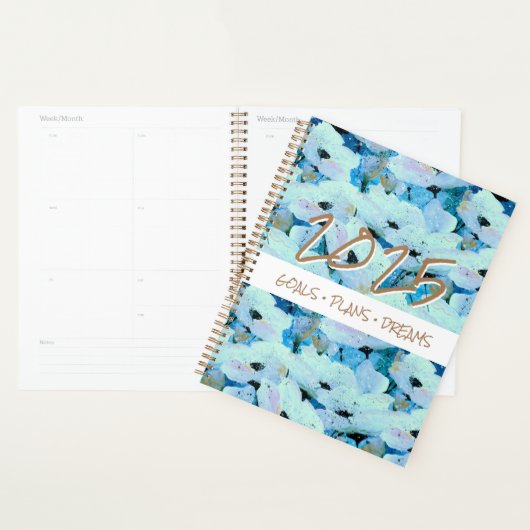 Aanpasbaar jaar 'Mooi Leven' Geschilderde klaproze Planner (Display)