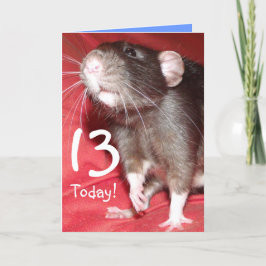 aanpasbaar jaarnummer Dumbo rat Verjaardagskaart Kaart