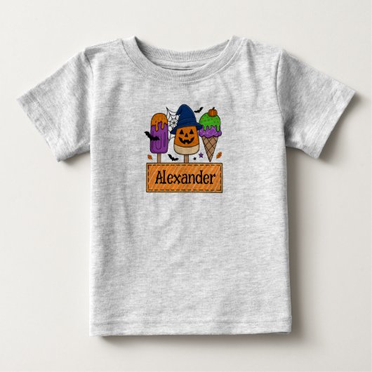 Aanpasbaar jongens Halloween T-shirt (Voorkant)