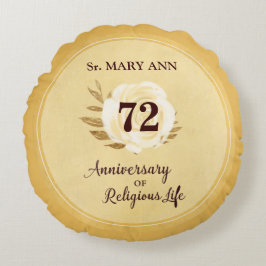 Aanpasbaar jubileum van religieus leven non rond kussen