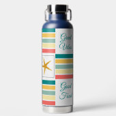 Aanpasbaar "Just Beachy"-logo met de status Black Waterfles (Voorkant)