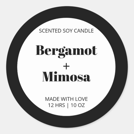 Aanpasbaar kaars label patroon modern (Voorkant)