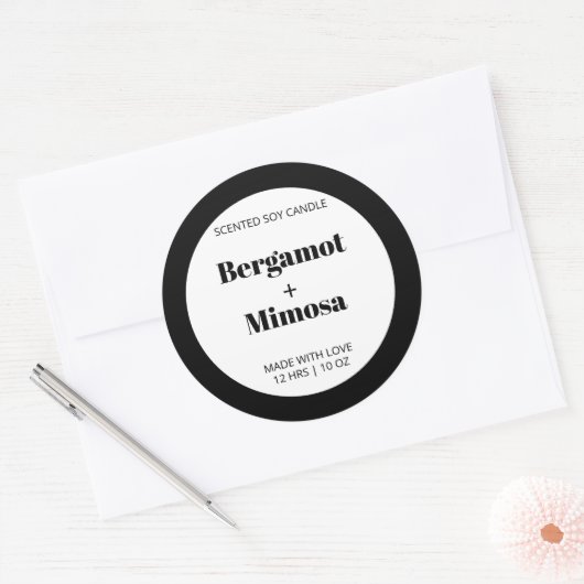 Aanpasbaar kaars label patroon modern (Envelop)