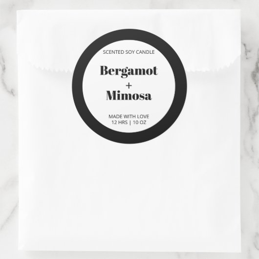 Aanpasbaar kaars label patroon modern (Tas)