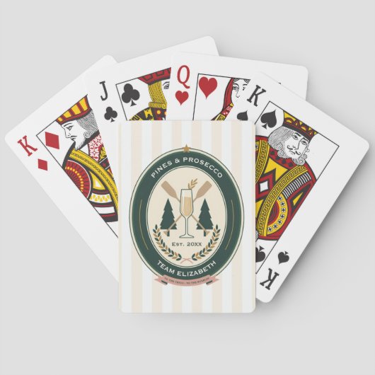 Aanpasbaar Kamp Bachelorette-weekend Pokerkaarten (Achterkant)
