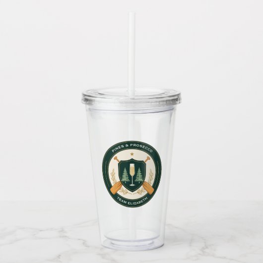 Aanpasbaar Kamp Bruidsweekend Acryl Drinkbeker (Voorkant)