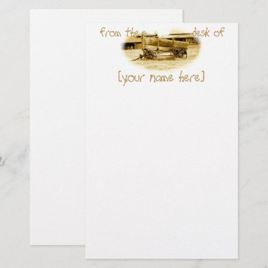Aanpasbaar kantoorbenodigdheden voor  Ranch Wagon Briefpapier (Voorkant / Achterkant)