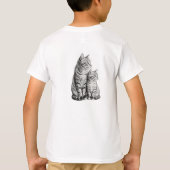 Aanpasbaar katje schets jongens t-shirt (Achterkant)