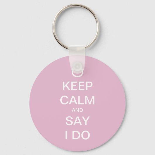 Aanpasbaar Keep Calm Bruidsontwerp Sleutelhanger (Voorkant)