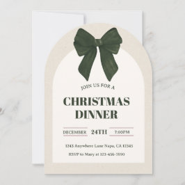 Aanpasbaar Kerstmaal Elegante Feestdagen Kaart