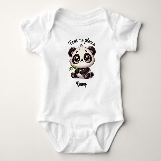Aanpasbaar knuffel panda body-pak romper (Voorkant)