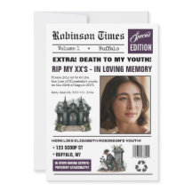 Aanpasbaar Krant Gothic Verjaardagsfeest