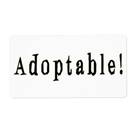 Aanpasbaar label (Voorkant)